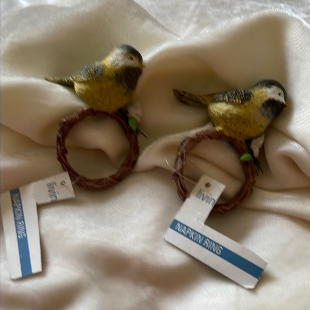 Yellow Bird Napkin Rings